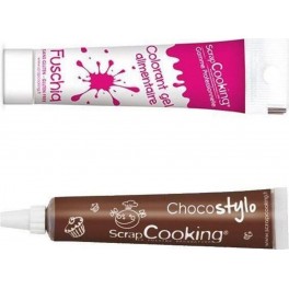 NC Stylo Chocolat + Colorant Alimentaire En Gel Fuschia