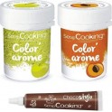 NC 2 Colorants Alimentaires Aux Arômes De Pomme & Abricot + Stylo Chocolat