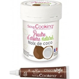 NC Arôme Alimentaire Naturel En Poudre Noix De Coco + Stylo Chocolat