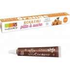 NC Pâte À Sucre En Rouleau Prête À Dérouler Ø 36 Cm Orange + 1 Stylo Chocolat