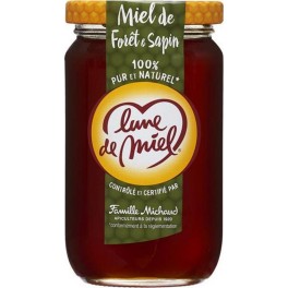 Lune de Miel 100% Pur et Naturel Miel de Forêt de Sapin 375g (lot de 4)