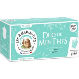 LES 2 MARMOTTES DUO DE MENTHES BIO 40g